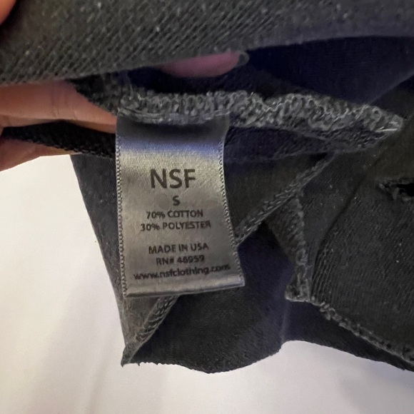 NSF cropped distressed t shirt size S - Picture 3 of 3